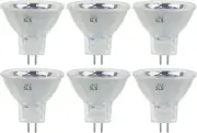 6Pack MR11 Light Bulb, GU4 w/ Open Cover, 20W, 3200K, 10° Narrow, 12V