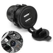 Black Dual USB Car Cigarette Lighter Socket Charger Power Adapter Outlet Parts (for: Subaru)