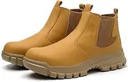 [Jueshanzj] Work Boots Men's Steel Topped Labor Insurance Shoes Welding Safety Shoes Anti-Smash Anti-Puncture
