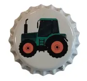 100 Oxygen Absorbing Beer Bottle Caps Brewing White Tractor Farm Decor Crown