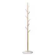 Metal Coat Rack Marble Base 8 Hooks Clothes Tree Hat Display Hanger Bag Organiser