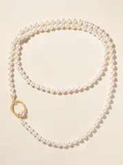 [Marla Aaron] Marla Aaron - Trundle Lock 14 And 18-karat Gold Pearl Necklace - One size One size Gold