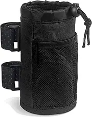 Paifeancodill Water Bottle Holder for Bike Handlebar With Adjustable Shoulder Strap - Bottle Carrier Pouch for Hiking, Camping (Black)