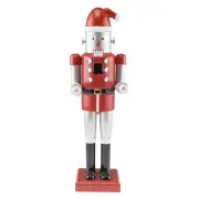 Clever Creations Robot Santa 14 Inch Traditional Wooden Nutcracker, Festive C...