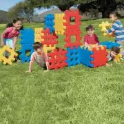 Large Waffle Building Block Set 18 Piece Toddler Kid Construction Fort Castle