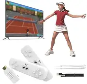 Plug and Play TV Video Game Console - Built-in 1000+ Games, with 2 2.4G Wireless Controllers and Motion Control, Instant Fun for Christmas and Birthday Gifts for Boys and Girls, White