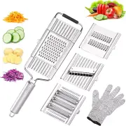 Vegetable Slicer, 4 in 1 Slicer Vegetable Cutter with Cheese Grater, Carrot Grat