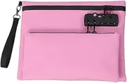 [Ratpzou] Money Bag With Lock And Zipper, Double Layer Anti-Theft Cash Certificates Organizer, Reusable Zip Locks Travel Bags For Cash, Id, Credit Cards And Important Documents, For Personal Items