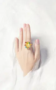 [Aisha Baker] 18k Gold Oopsy Daisy Ring