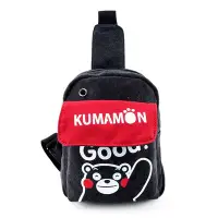 在飛比找Yahoo!奇摩拍賣優惠-熊本熊KUMAMON 動漫 純棉帆布 腰包 單肩包 斜垮包 