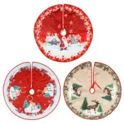 33 Inch Christmas Tree Skirt Ornament Santa Elk Xmas Tree Skirt Mat Bottom Decor