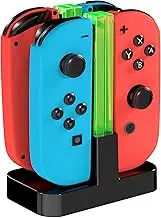 TALK WORKS Nintendo Switch Joy-Con Charging Dock Station Compatible w/Switch OLED - Charger Base Remote Accessories Docking Station For 4 Controllers