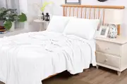 Teddy Fleece Sheet Set - White