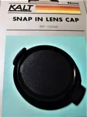 46mm Snap on Front Lens Cap Cover Black. NEW !