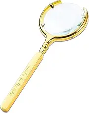 Meichoon Hand-held Magnifying Glass 8X,Magnifier with Crescent Opening for The Elderly and Children Jeweller,Reading Inspection Crafts Hobbies Jewelry Loupe(60MM)
