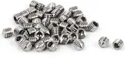 uxcell M4 x 4mm 304 Stainless Steel Cone Point Hex Socket Grub Screw 50 Pcs