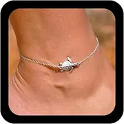 [Xduargs] Boho Turtle Anklet Bracelet Gold Ocean Animal Foot Chain Vintage Sea Turtle Ankle Chain Summer Beach Minimalist Link Bracelet Accessories for Women