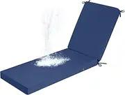 ROFIELTY Chaise Lounge Cushion, high-Density Rebound Chaise Lounge Cushion, Detachable and Portable Outdoor Lounge Chair Cushions, Chaise Lounge Cushions Outdoor Suitable for Courtyard. (Blue)