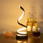 Bedside Lamp 3-Way Dimmable Spiral LED Table Lamp Nightstand Desk Reading Light