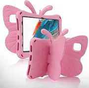FW Samsung Tab A9 Plus Case Kids,Samsung Tab A9 Plus 11 Butterfly Case with Kickstand Light EVA Full Boby Drop Protective Rugged Shockproof Kid-Proof Kid Pro Tablet Case for Girl Kid Gift (Pink)