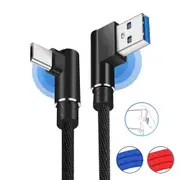 Braided 90o Degree Angle Micro USB Fast Data Charging Android Cable 2m