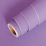 LaCheery Solid Textured Peel and Stick Wallpaper 12"x160" Purple Contact Paper Decorative Self Adhesive Wall Paper Roll Peel and Stick Wallpaper for Girls Bedroom Cabinets Stickers Shelf Drawer