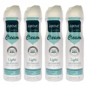 48 Hours Cream Antiperspirant Deodorant - Light by Above for Women - 3.17 oz Deodorant Spray - Pack of 4