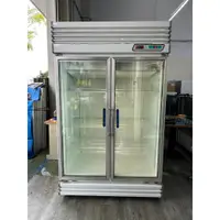 在飛比找蝦皮購物優惠-吉田二手傢俱❤雙門對開玻璃冷藏冰箱 冷藏櫃 冷藏展示櫃 冷藏