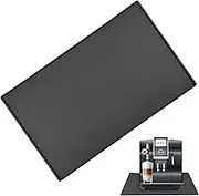 Silicone Mat Under Coffee Machine, Non-Slip Mat for Fully Automatic Coffee Machine, Barista Accessories with Granules Design for Stabilising the Coffee Machine and Protecting the Table Top (Black)