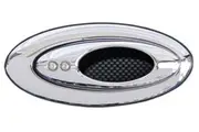 Clayton Machine Works Billet Elliptical Open Door Handle Chrome with Carbon