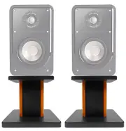 (2) 8” Wood Bookshelf Speaker Stands For Polk Audio S15 Bookshelf Speakers
