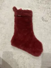 Koolaburra by UGG Red W/ Sparkly Faux Shearling Christmas Stocking NWT 20”x11”