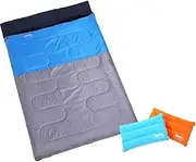 Camping Sleeping Bag 2 Person Sleeping Bag with 2 Pillows for Backpacking Camping Hiking