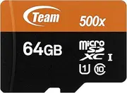 Team 64GB UHS-I Micro SDXC Memory Card with SD Adapter
