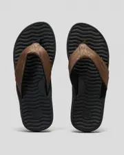 [Kustom] Kustom Men's Quest Flip Flops Slippers in Choc Brown Size 11 11 Choc Brown