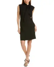 Lafayette 148 New York Tie Neck Sheath Dress