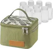 9 Piece Shaker Jars with Bag, Separable Storage Bag, Backpacking Cooking S-Pice Kit, with Enhanced Preservation, Compact and Extra Light, 16x16x10.5cm, for Salt, Sugar, Outdoor Use