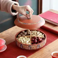 在飛比找樂天市場購物網優惠-糖果盒 陶瓷結婚水果盤 干果盤 糖果盒 子家用客廳茶幾分格零