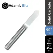 90 deg 1mm diam. 6mm shank V-shape engraving V-bit end mill CNC router