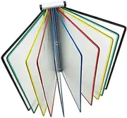 Multi-Layer Folder Portfolio Folder a4, Wall Mount Reference Organizer - File Organizer for Desk, PVC and Metal Wall-Mounted File Holder, Desktop Flip Display Folder, for Storing and Displaying A4 Do