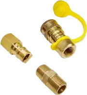 3/8 Inch Natural Gas Quick Connect Fittings，Lp Gas Propane Hose Quick