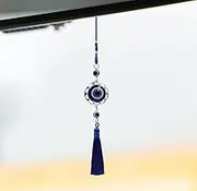 Kuskins Lucky Evil Eye Hanging Ornament,Evil Eye Car Accessories Interior,Car Rear View Mirror Hanging Accessories,Car Decorations,Evil Blue Eye Charms Pendant for Vehicle Interior