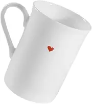 LAPYAPPE Heart Shaped Bone China Mug Cute Retro Macchiato Cup for Desserts Beverages Elegant Tea Cup for Valentine Day Birthdays Women Moms Friends