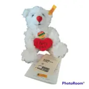 STEIFF VALENTINE BEAR COSY FRIENDS WITH RED HEART I LOVE YOU 014017