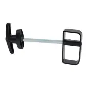 Black Powder Coated T Handle Lock for Small Outdoor Structures 2 Keys Included