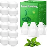 12 Pcs Snake Repellent for Yard, Snake Repellent Balls for Outdoor Camping Fishing, Keep Snakes Lizards Away from Yard, Garden, Lawn, Garage, Human & Pet Safe