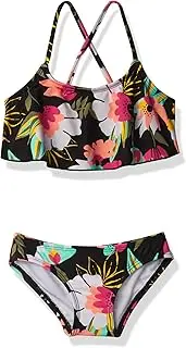 [Kanu Surf] Girls' Karlie Flower Flounce Bikini Swimsuit
