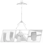 Foldable Garment Clothes Drying Rack Adjustable Handheld Garment Steamer Hanger