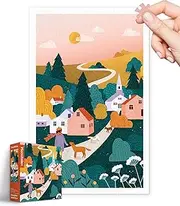 [PieceRelax] Plastic Jigsaw Puzzles for Adults 1000 Pieces Bea Muller - Sunset Walk in The Town Most Satisfying Table Games and Gifts No Puzzle Mat Required [H3497]