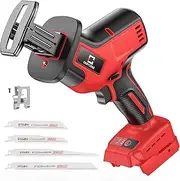 [Cerycose] Cordless Reciprocating Saw for Milwaukee m18 18V Battery, Brushless motor, Variable Speed 0-3000 Spm,Tool Free Blade Change, 4 Saw Blades for Wood/Metal/PVC Cuts (NO Battery Included)